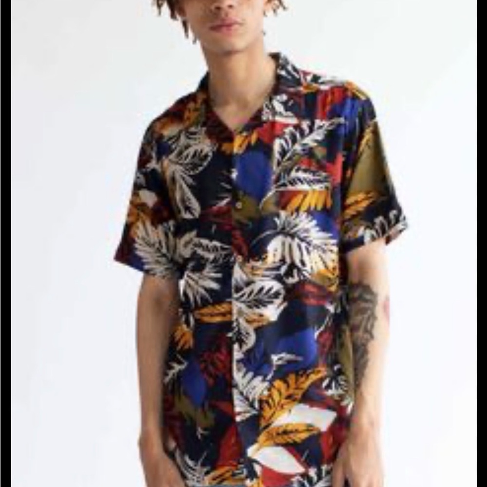 Tropical Print Men's Shirt
